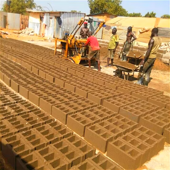 Diesel Engine Egg Laying Cement Block Making Machine in Mozambique